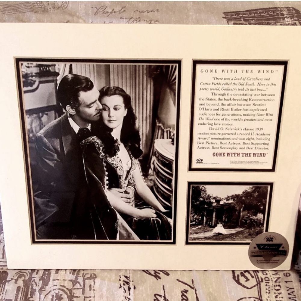 Gone With The Wind Collectable Print Sealed Vintage COA